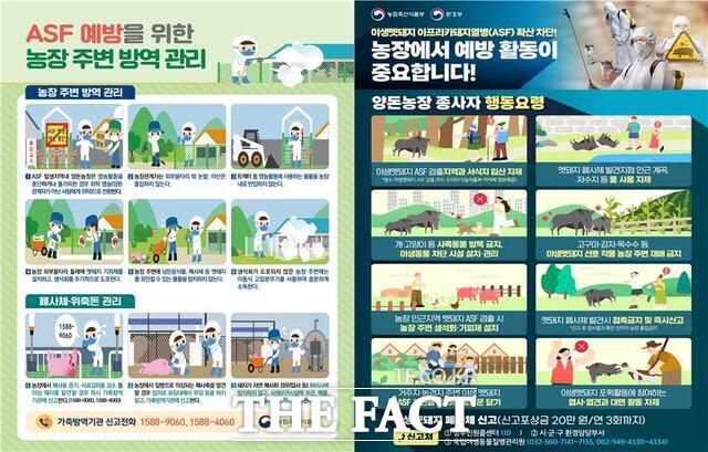 아프리카돼지열병(ASF) 예방을 위한 농장 주변 방역관리 포스터. /남원시