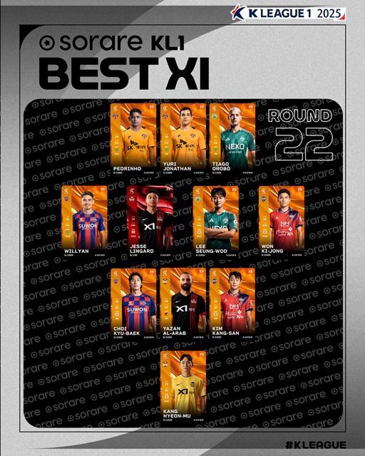 하나은행 K리그1 2025 22라운드 베스트11./K리그