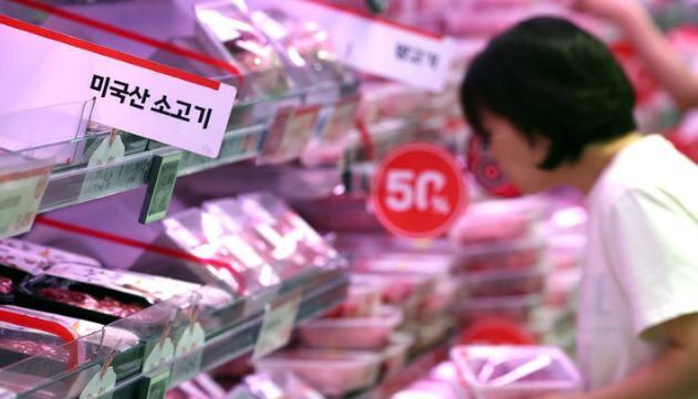 지난달 29일 서울 시내 한 대형마트에서 시민이 소고기를 살펴보고 있다. / 뉴시스