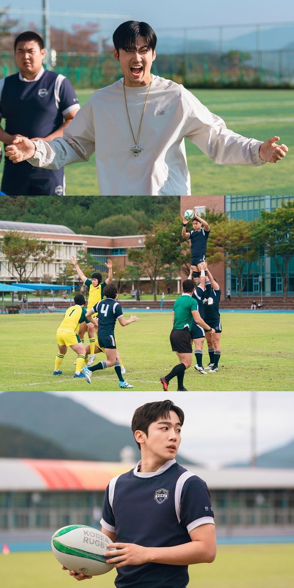 '트라이: 우리는 기적이 된다'에서 배우 윤계상이 한양체고 럭비부 신임감독 주가람 역을, 김요한이 럭비부 주장 윤성준 역을 맡아 연기한다. /SBS