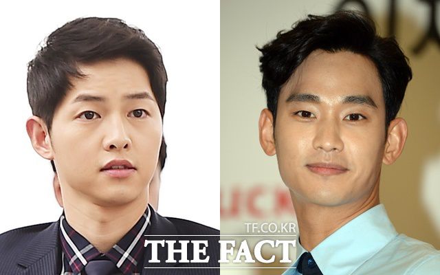 엔터산업의 확장이 한류를 확장해가는 자양분이 됐지만, 일부 특급스타들이 출연료를 독식하면서 경쟁력 있는 콘텐츠 제작에 어려움을 겪는 부정적 요소로 작용하고 있다. 왼쪽부터 송중기 김수현. /더팩트 DB