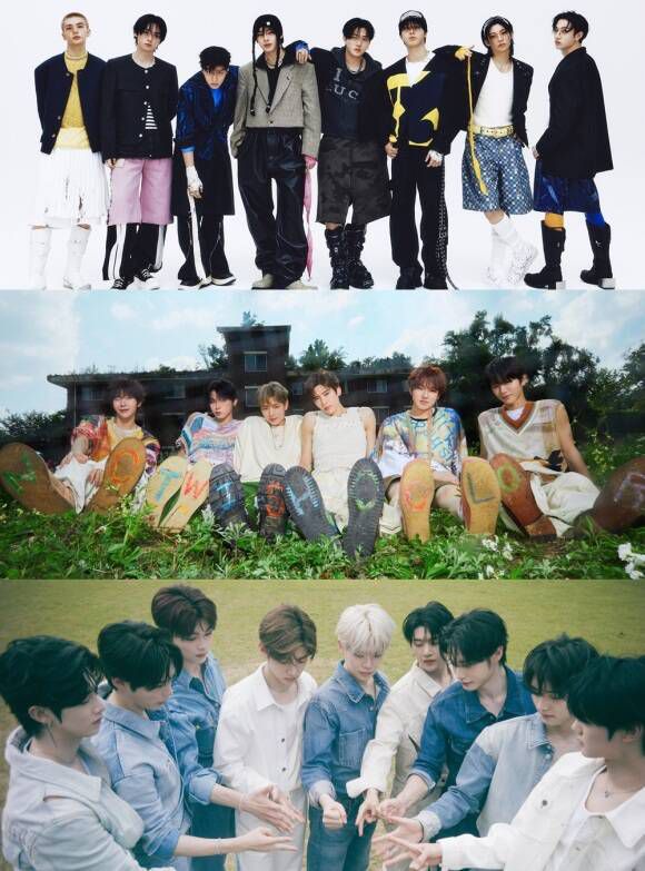 그룹 스트레이 키즈, 엔시티 위시, 제로베이스원(위부터 차례대로)이 '2025 더팩트 뮤직 어워즈'에 참석해 해외 첫 신곡 무대를 꾸민다. /JYP엔터테인먼트, SM엔터테인먼트, 웨이크원