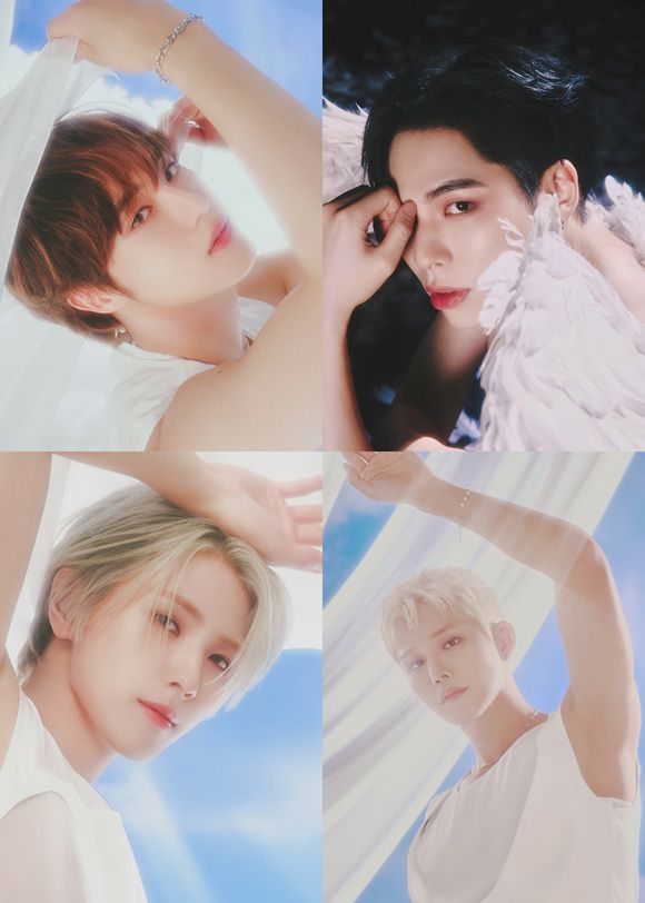 CIX의 현석·BX·승훈·용희(왼쪽 위부터 시계방향). CIX는 '고 챕터 1 : 고 투게더'에서 '완벽한 4인조'의 모습을 보여주겠다고 예고했다. /C9엔터테인먼트