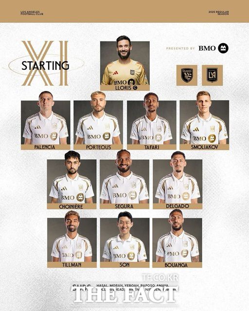 14일 산호세와 원정경기에 나선 LAFC의 스타팅11./LAFC
