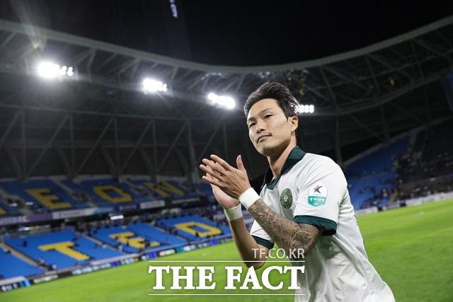 ‘하나은행 K리그2 2025’ 30라운드 MVP에 오른 김포 박동진./K리그