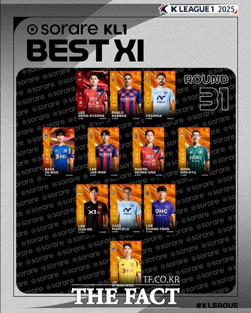 '하나은행 K리그1 2025' 31라운드 베스트11./K리그