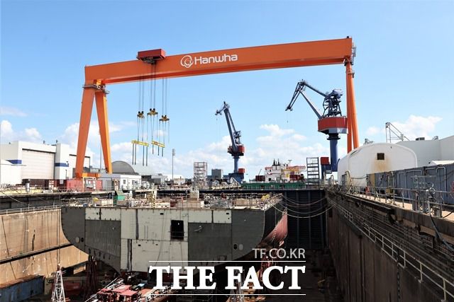 한화오션은 미국 펜실베이니아주 필라델피아의 '필리조선소(Philly Shipyard)'를 인수·운영하며 마스가 프로젝트 파트너로 입지를 다졌다. 한화필리조선소 전경. /한화오션