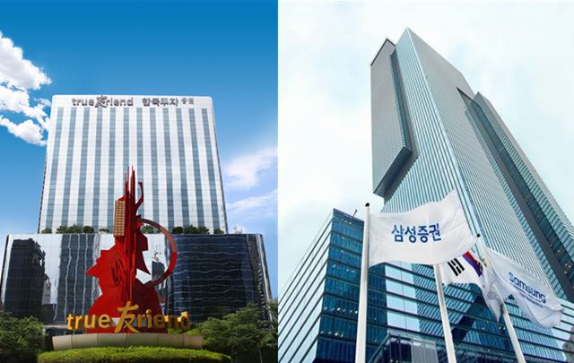 11일 금융감독원 통합연금포털에 따르면 올해 3분기 말 기준 한국투자증권의 총 퇴직연금 적립액은 18조6384억원, 삼성증권은 18조8656억원으로 집계됐다. /한국투자증권, 삼성증권