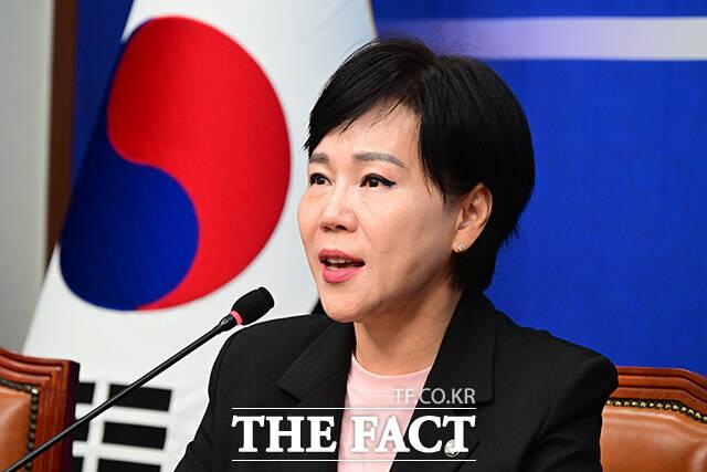 전현희 더불어민주당 최고위원은 오 시장의 세운4구역 재개발 추진에 대해 "무원칙 난개발을 방관하는 건 선조들과 후손들에게 죄짓는 일"이라고 비판했다. 사진은 전 최고위원./남윤호 기자