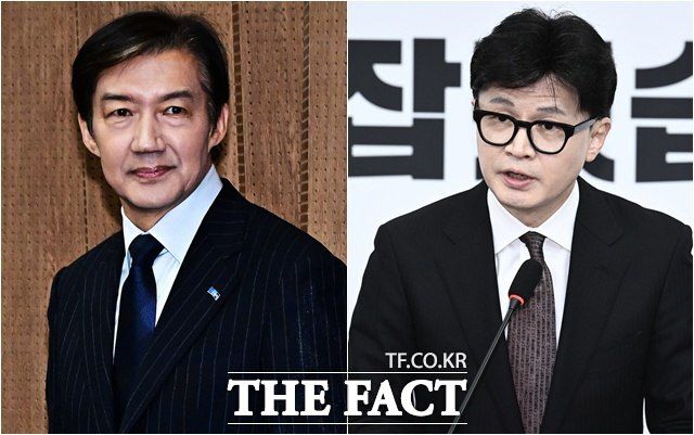 한동훈 전 국민의힘 대표가 검찰의 대장동 항소 포기를 두고 "검찰이 자살했다"고 비판하자 조국 전 조국혁신당 비상대책위원장이 "대한민국 검찰은 11월 8일이 아니라 윤석열·한동훈이 이끄는 정치검사들이 정치권력을 잡으려 검찰권을 오남용했을 때 이미 죽었다"고 맞받아쳤다. /더팩트 DB