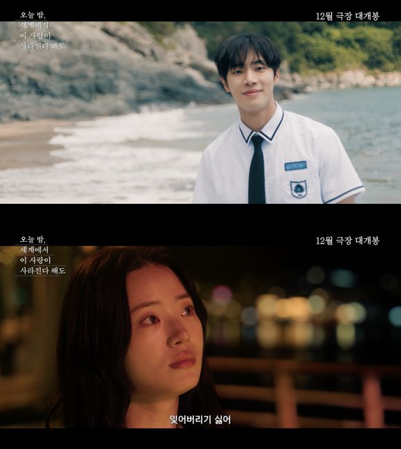 '오늘 밤, 세계에서 이 사랑이 사라진다 해도'의 포스터와 예고편이 공개됐다. /㈜바이포엠스튜디오