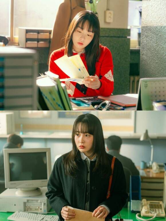 배우 김민하가 tvN 토일드라마 '태풍상사' 속 미선 역할을 소화하기 위해 실제로 당시 중소기업을 다닌 삼촌들의 이야기를 들었다고 밝혔다. /tvN