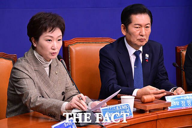 이언주 최고위원이 발언하고 있다.