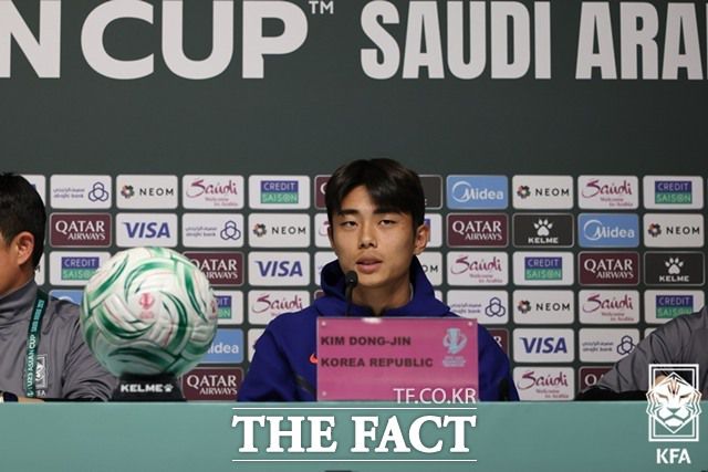 "선수단 모두 체력 등 여러 면에서 자신감이 올라온 상태"라며 결의를 다진 한국의 주장 김동진./리야드=AP.뉴시스