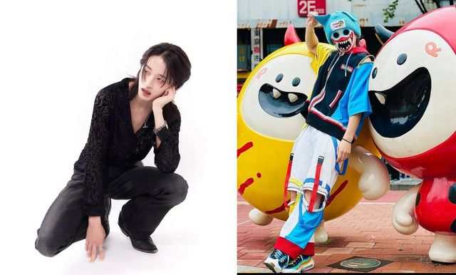 기타 케이텐(왼쪽)과 드럼 하기와는 일본 출신이며 특히 하기와는 하츠웨이브에 합류하기 전부터 수십만 팔로워를 보유한 유명 인플루언서기도 하다./케이텐, 하기와 소셜 미디어