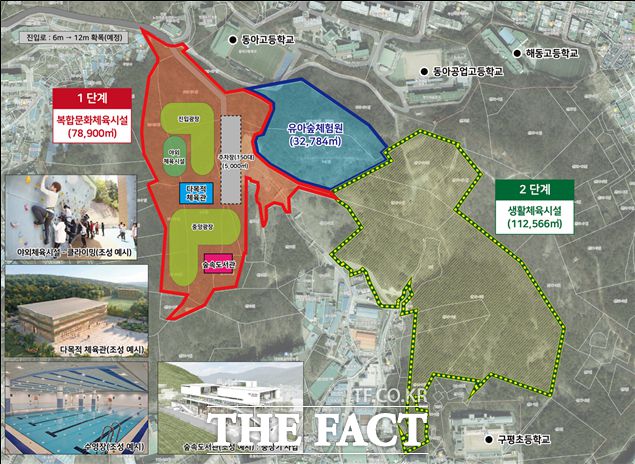 신평 예비군훈련장 일대 개발 계획안. /부산시