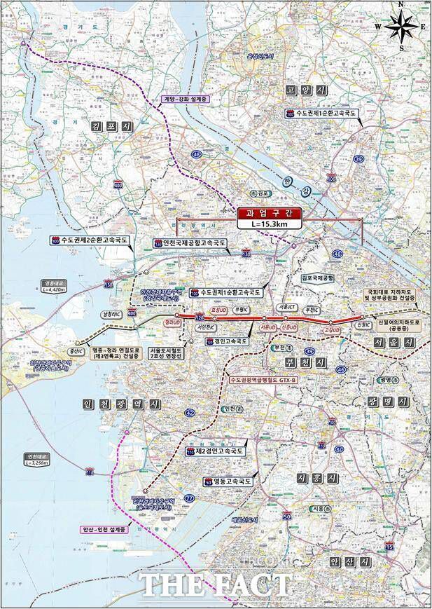 경인고속도로 지하화 위치도. /인천시
