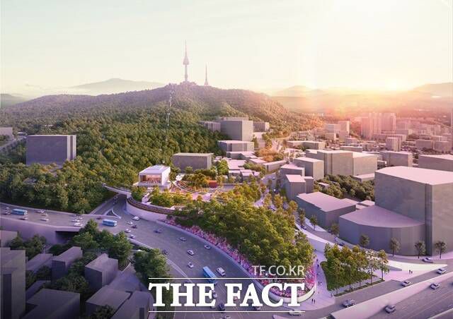 2024년 9월 착공식을 열고 올해 운행을 목표로 했던 남산곤돌라의 현재까지 공정률은 15% 수준에 머물러 있다. /서울시