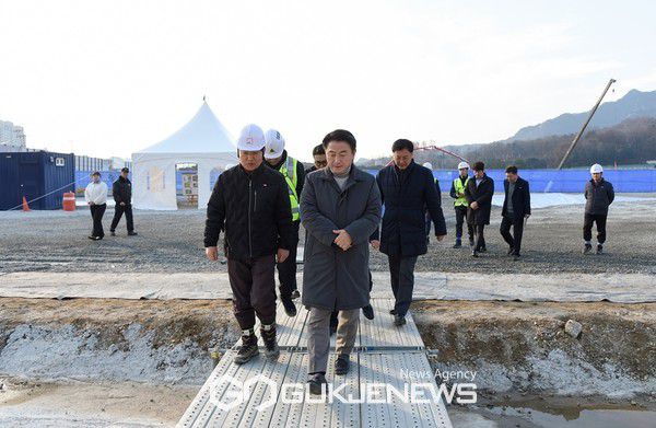 김동근 의정부시장, 동절기 건설현장 안전점검 실시.(사진제공.의정부시)
