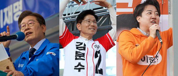 (왼쪽부터) 이재명, 김문수, 이준석 대선후보 / 각 후보SNS 캡쳐