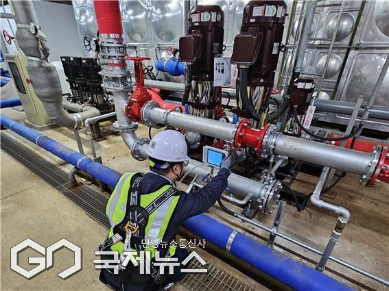 스포원 실내체육관 유관기관 합동 특별안전점검 모습/제공=부산시설공단