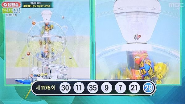 로또추첨시간, 로또당첨번호조회, 로또1등당첨지역 (사진=mbc 방송화면)