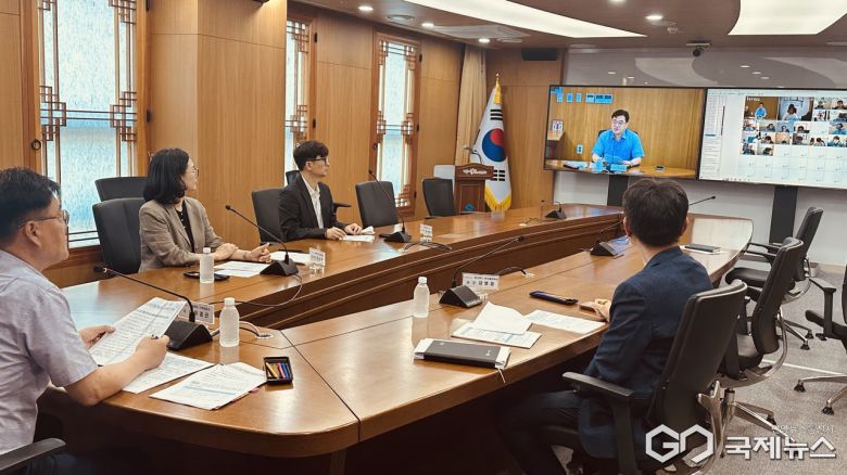 (제공=경북도) 경북도 시군 하수도 담당부서와 영상회의