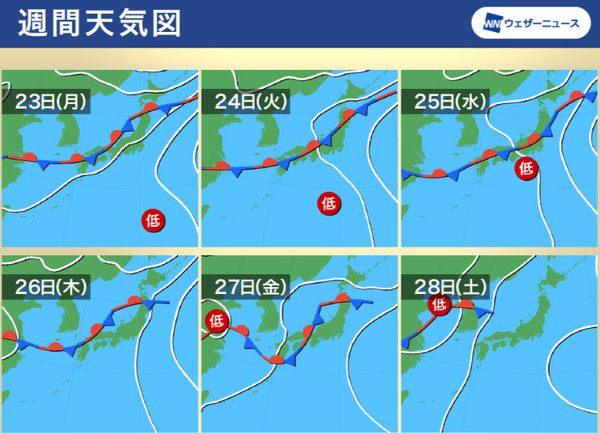 2025년 장마기간, 시기, 장마전선 위치 (사진출처=웨더뉴스)