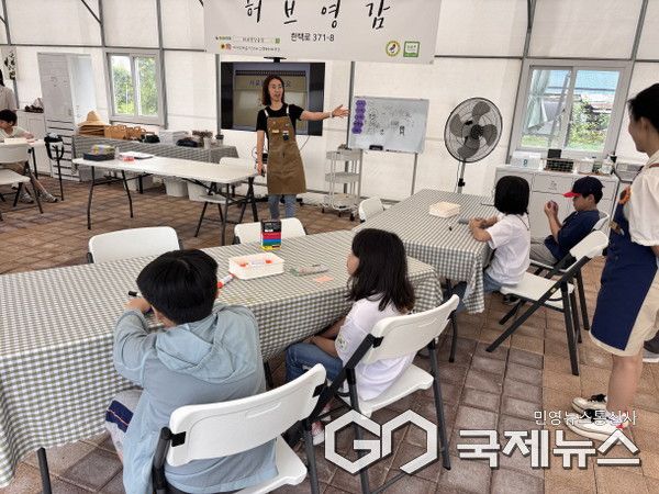 용인시가 드림스타트 아동 중 ADHD 증상이 있거나 우려되는 10명을 대상으로 치유농장 체험 프로그램을 6월 중 4차례에 걸쳐 진행했다.(사진=용인시)