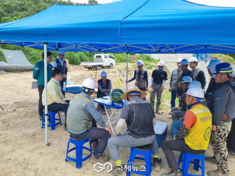 (제공=경북도) 폭염 속 현장 근로자 안전관리 점검