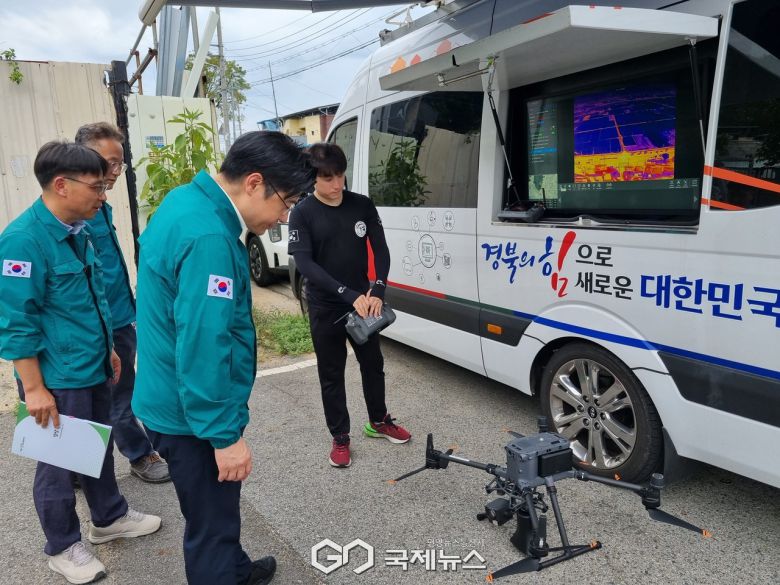 (제공=경북도) 드론 예찰 통한 폭염 예방 활동
