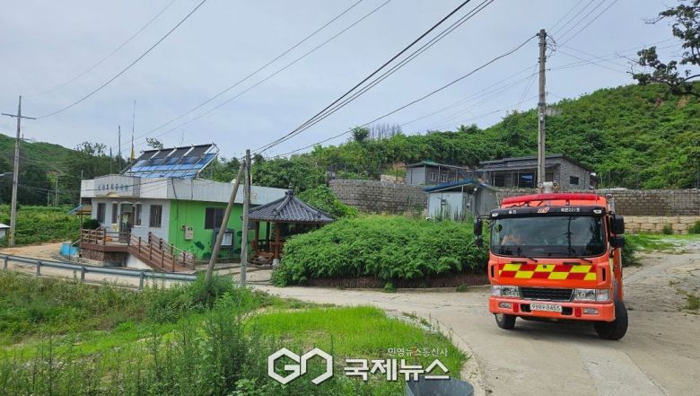 (제공=경북도) 소방차 활용 폭염 예방 순찰