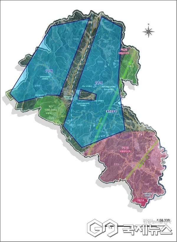 (사진제공=울주군) 드론특구 지정구역
