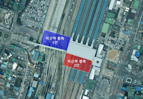 익산시_KTX 익산역사 대규모 증축 총력전 돌입=익산역 시설개선 사업 위치도(사진=익산시 제공)