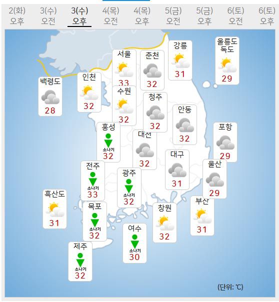 3일 날씨 (사진=기상청 제공)