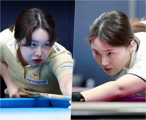 하림 lpba 챔피언십 4강전에서 강지은(sk렌터카)이 김보미를 세트스코어 3-2로 누르고 4년만에 결승 티켓을 거머쥐었다./@pba 사진 편집 이정주 기자