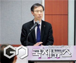 5일, 국민대학교에서 개최된 '2025년 한국정책학회 동계학술대회'에서 정정훈 캠코 사장이 '자산매입 후 임대프로그램' 10주년 특별순서 기념사를 하고 있다/제공=캠코