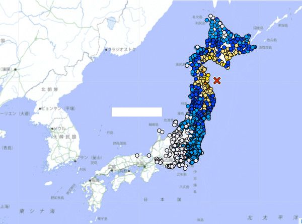 일본 지진 (사진=일본기상청)