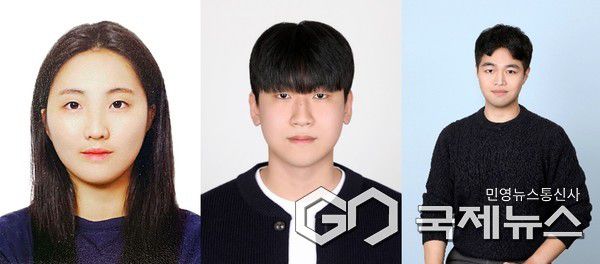 왼쪽부터 이지은, 구진원 학생, 한희성 교수(사진=한국교통대)