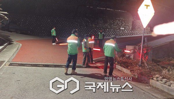하망동, 겨울철 재해취약지역 사전예찰 실시 모습(하망동 제공)