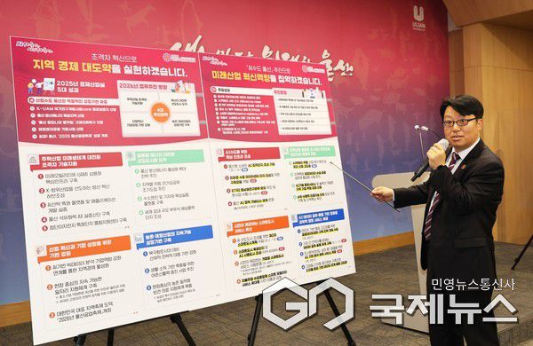 (사진제공=울산시) 2026년 연두 언론브리핑을 하고 있는 김형수 울산시 AI수도추진본부장