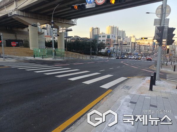 사거리를 통합한 명지교차로(사진=용인시)