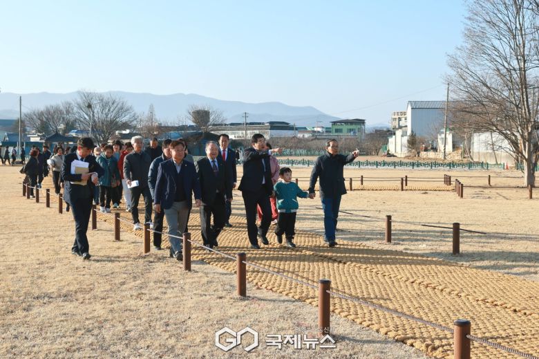 (제공=경주시) 성동동 전랑지 현장 점검에 나선 주낙영 경주시장