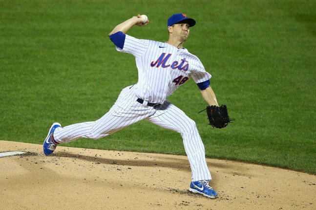 뉴욕 메츠 에이스 제이콥 디그롬은 2020-2021년 2년 연속 메이저리그 최고 투수로 평가받았다. AFP연합뉴스
