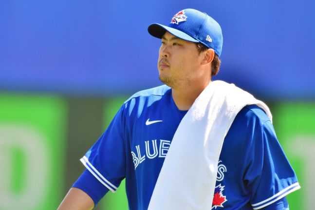 토론토 블루제이스 류현진은 2019년부터 3년 연속 개막전 선발투수의 영광을 누리고 있다. AFP연합뉴스