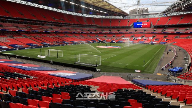 런던 웸블리 구장의 전경.  /스카이스포츠 캡쳐