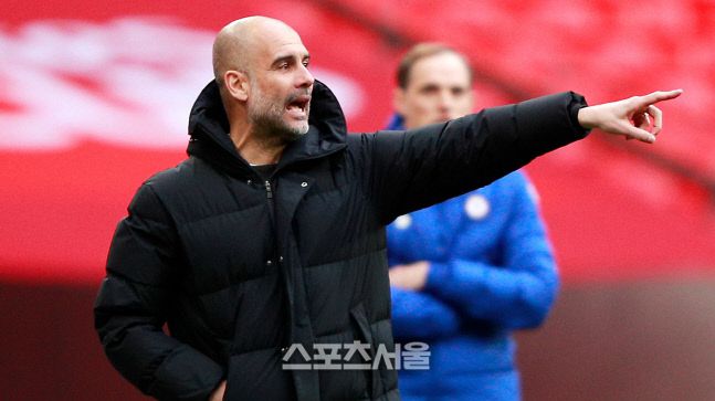 맨시티의 펩 과르디올라 감독. /스카이스포츠 캡쳐