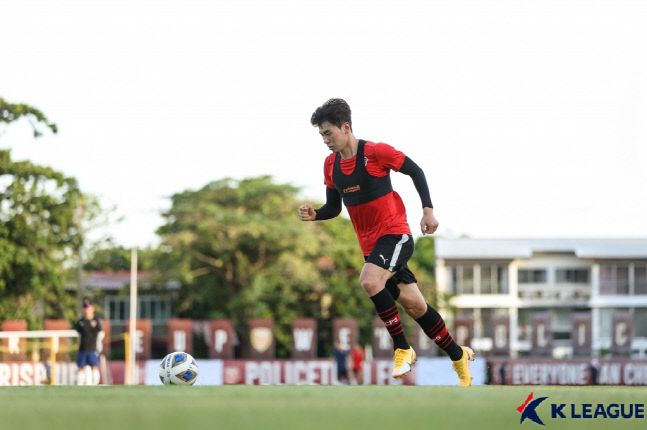 ACL이 열리는 태국에 도착해 훈련하는 임상협. 제공 | 한국프로축구연맹