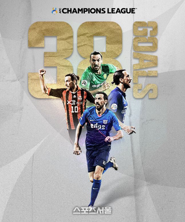 ACL 통산 최다골 기록을 세운 데얀. 출처 | ACL SNS