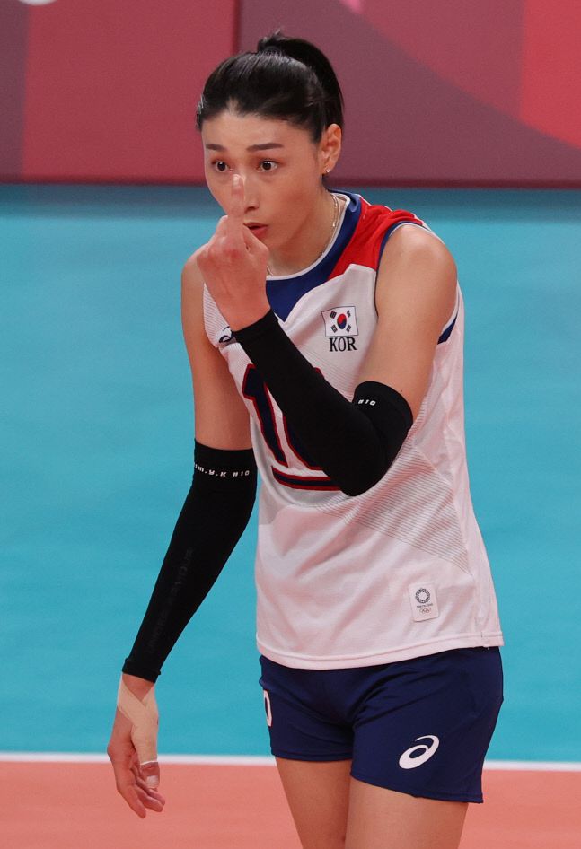 김연경의 강한 리더십을 보이고 있다. 도쿄 | 연합뉴스